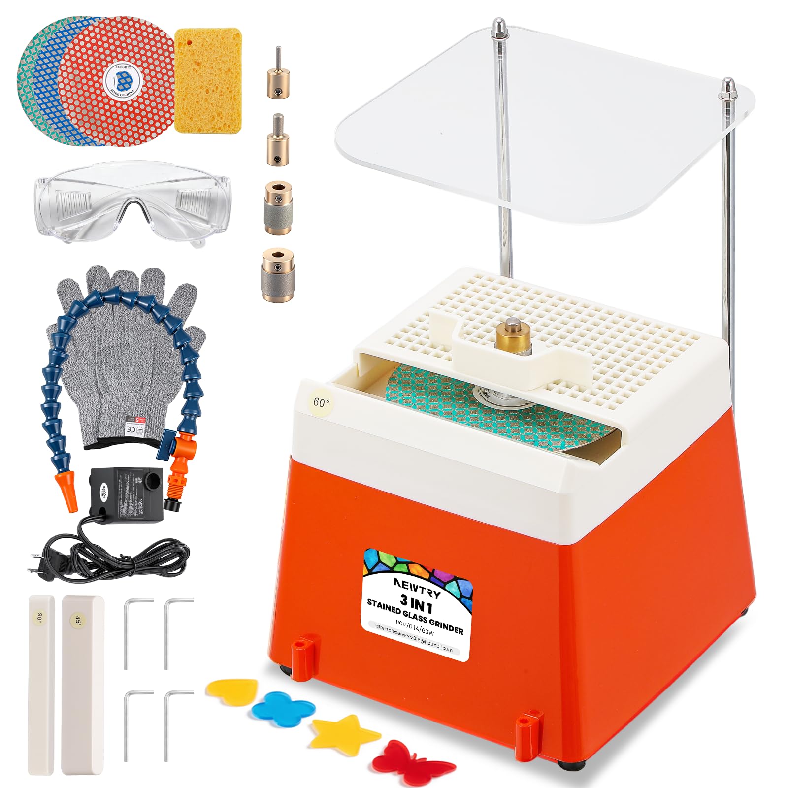 Amazon.com: NEWTRY 3-in-1 Stained Glass Grinder, Portable Mini